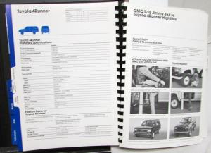 1987 GMC Truck Dealer Light Duty Comparison Digest S15 RV Series Van Safari