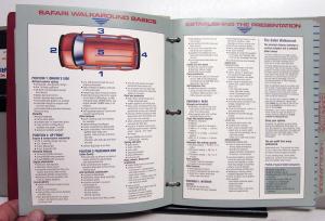 1988 GMC Safari Van Dealer Salesmens Reference Guide Kit Binder