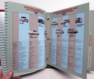 1988 GMC Safari Van Dealer Salesmens Reference Guide Kit Binder