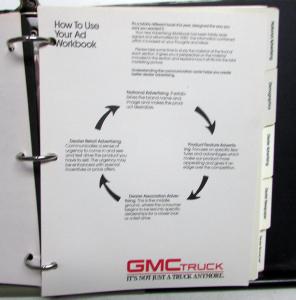 1989 GMC Truck Dealer Advertising Workbook Sales Ad Guide Light Duty Pickup Van