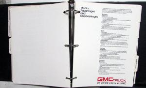 1989 GMC Truck Dealer Advertising Workbook Sales Ad Guide Light Duty Pickup Van