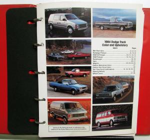 1984 Dodge Truck Dealer Color & Trim Book Pickup Rampage Ramcharger Van Ram 50