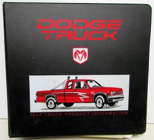 1993 Dodge Truck Dealer Data Book Product Info Dakota Ram Pickup Ramcharger Van