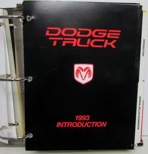 1993 Dodge Truck Dealer Data Book Product Info Dakota Ram Pickup Ramcharger Van