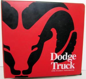 1996 Dodge Truck Dealer Data Book Product Info Dakota Ram Pickup Van Caravan C/V