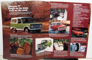 1977 Ford Bronco Dealer Sales Brochure Folder 4X4 Utility Original