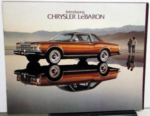 1977 Introducing Chrysler LeBaron Dealer Sales Brochure