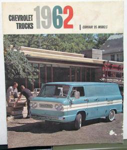 1962 Chevy Truck Corvair 95 Corvan Rampside Loadside Pickup Van Sales Brochure