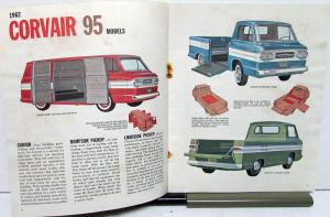 1962 Chevy Truck Corvair 95 Corvan Rampside Loadside Pickup Van Sales Brochure