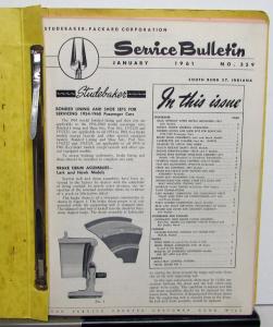 1961 Studebaker Dealer Service Bulletins & Letters Set Car Truck Repair Updates