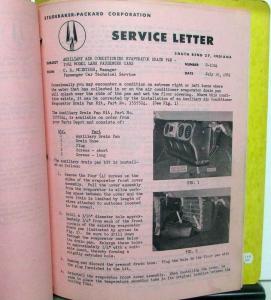 1961 Studebaker Dealer Service Bulletins & Letters Set Car Truck Repair Updates