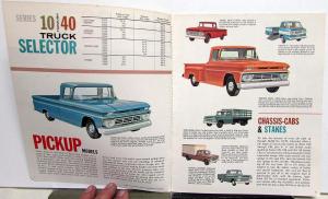 1962 Chevrolet Truck Pickup Cassis Cab Stake C10 Thru C40 Sales Brochure