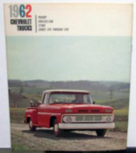 1962 Chevrolet Truck Pickup Cassis Cab Stake C10 Thru C40 Sales Brochure