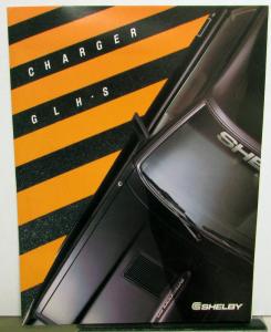 1987 Dodge Shelby Charger GLH-S Dealer Sales Brochure Folder W/Letter