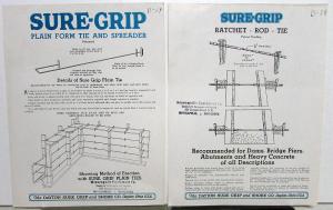 1937 Dayton Sure-Grip & Shore Co Concrete Form Ties Brochures Construction