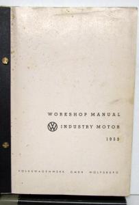 1953 VW Volkswagen Industry Motor Workshop Service Manual