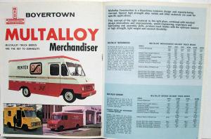 1971 Boyertown Route Van Truck Sales Brochure Ford GMC Chevrolet