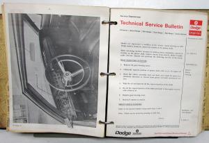 1968 Dodge Technical Service Bulletins Coronet Charger RT Dart Polara Monaco