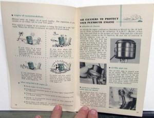 1951 Plymouth Owners Manual Care & Op 3rd Edition Concord Cambridge Cranbrook