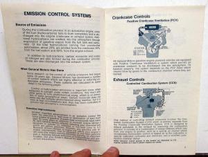 1972 Chevrolet Owners Manual Care & Operation Instructions SS W/Emission Booklet