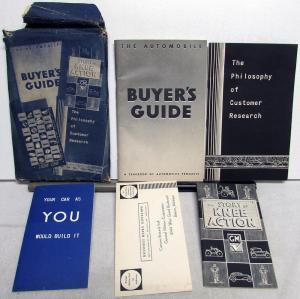 1936 1937 General Motors GM Customer Research Sales Set Buyers Guide Info Books