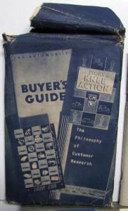 1936 1937 General Motors GM Customer Research Sales Set Buyers Guide Info Books