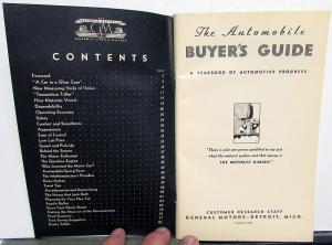 1936 1937 General Motors GM Customer Research Sales Set Buyers Guide Info Books