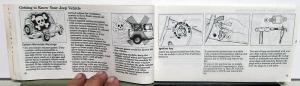 1987 Jeep Wrangler YJ Original Owners Manual