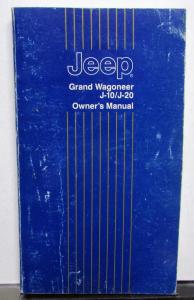 1988 Jeep Grand Wagoneer Original Owners Manual W/Sleeve & Extras