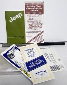 1986 Jeep CJ-7 Original Owners Manual Packet
