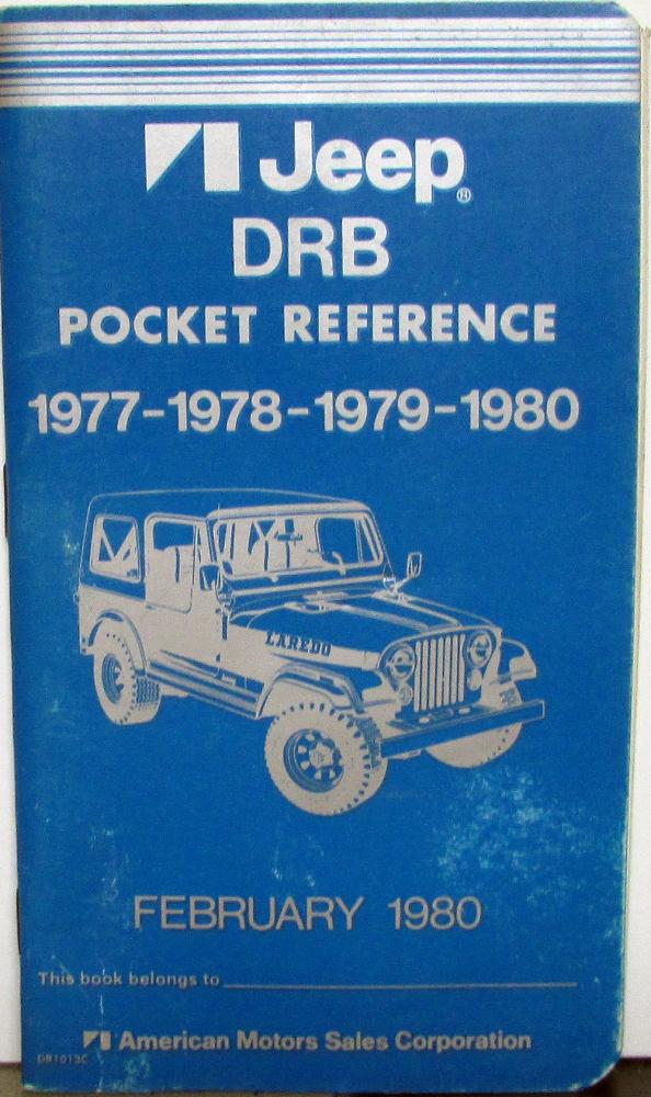 1977 1978 1979 1980 Jeep DRB Reference Book Dealership Tech Bulletins Reference
