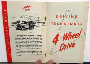 1950s Willys Jeep How To Use 4 Wheel Drive Manual Universal Truck Wagon Delivery