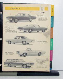 1968 Ford Data Book Mustang Fairlane Thunderbird Bronco F-100 F-250 Ranchero