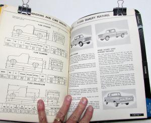 1968 Ford Data Book Mustang Fairlane Thunderbird Bronco F-100 F-250 Ranchero