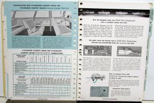 1958 Ford Dealer Facts Book Custom 300 Fairlane 500 Thunderbird Station Wagon