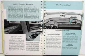 1958 Ford Dealer Facts Book Custom 300 Fairlane 500 Thunderbird Station Wagon