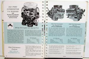 1958 Ford Dealer Facts Book Custom 300 Fairlane 500 Thunderbird Station Wagon