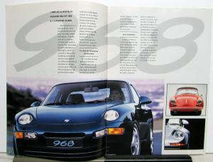 1991 Porsche 968 Foreign Dealer French Text Sales Brochure Large