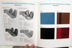 1978 Chrysler Dodge Plymouth Car & Light Truck Upholstery Options Colors Booklet