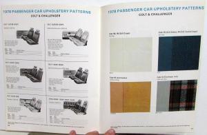 1978 Chrysler Dodge Plymouth Car & Light Truck Upholstery Options Colors Booklet