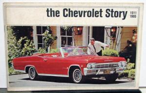 1965 Chevrolet Story Dealer Sales Brochure Promotional History 1911-65 Rare Orig