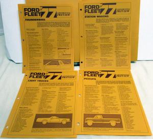 1977 Ford Fleet Buyer Confidential Preview Sales Folder Car Pickup Ranchero LTD