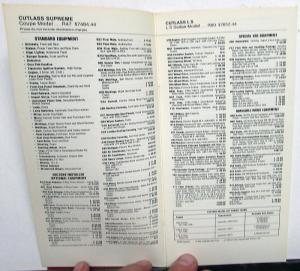 1981 Oldsmobile Dealer Salesmen Specs Book Facts Features Options Original Rare