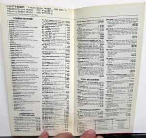 1981 Oldsmobile Dealer Salesmen Specs Book Facts Features Options Original Rare