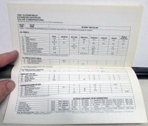 1981 Oldsmobile Dealer Salesmen Specs Book Facts Features Options Original Rare