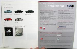 2003 Ford Thunderbird Canadian Dealer Sales Brochure Features Option Specs