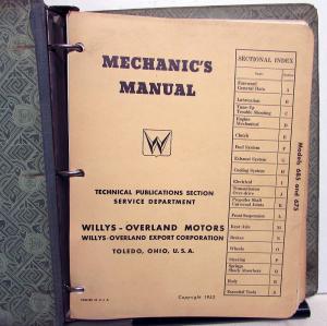 1952 Willys Overland Model 685 675 1953 CJ-3B Universal & Farm Jeep Shop Manual