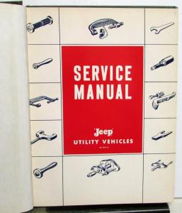 1959 Jeep Utility Vehicles Service Shop Manual L6 & F4 Original Hardback Library