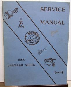 1966-1971 Jeep Universal Series Dealer Service Shop Repair Manual Vintage Repro