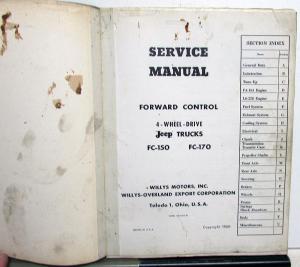 1960 Jeep Forward Control FC-150 FC-170 Service Shop Manual SM-1003-R1 Revised